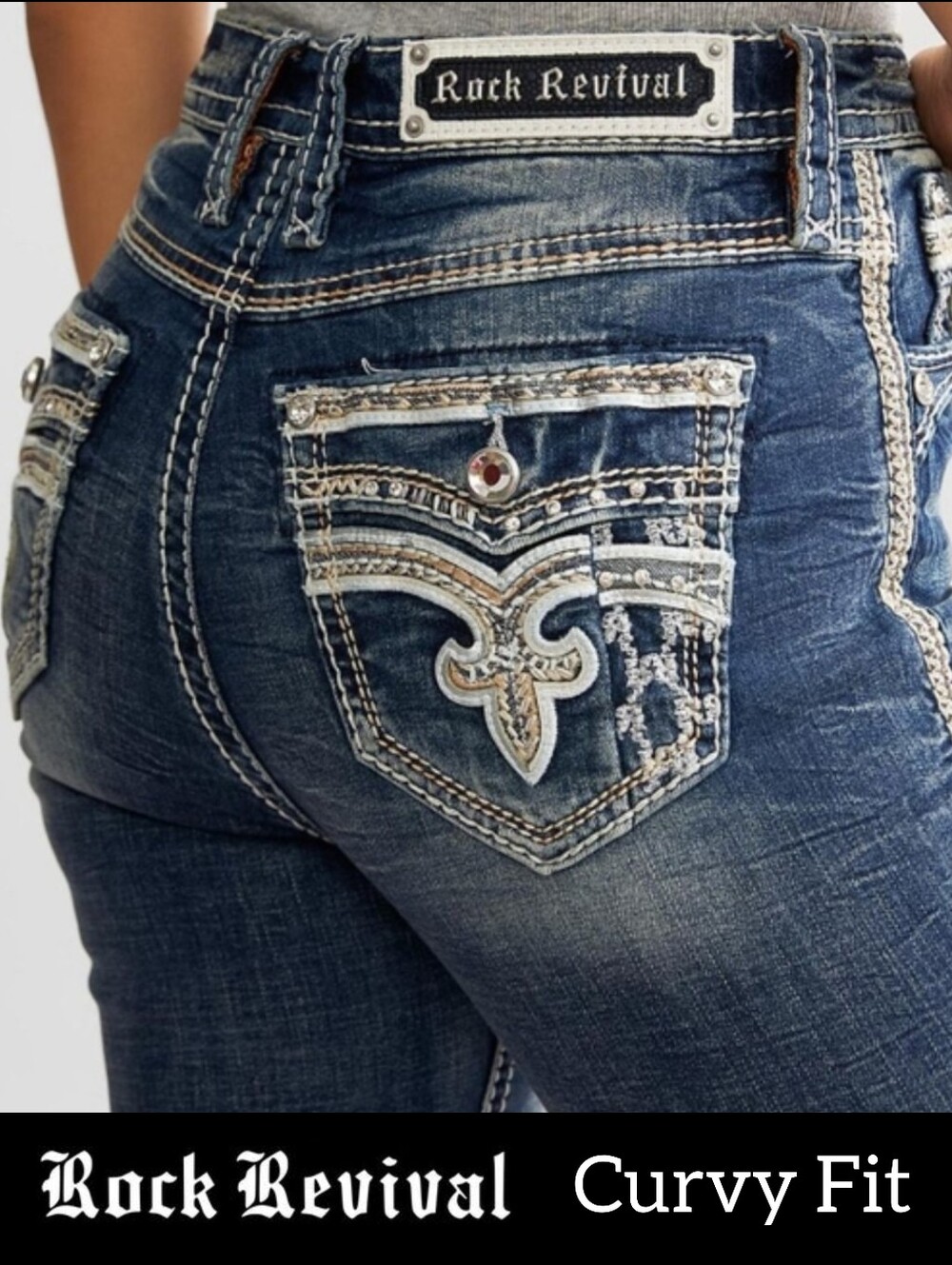 Rock Revival Cambria Ultra High Rise Curvy Bootcut Jeans Sz 31 From Buckle